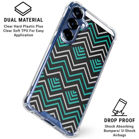 Techno Chevron Galaxy S25 Clear Case